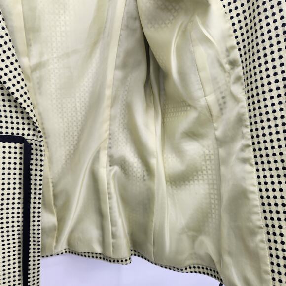 Vtg. Focus 2000 Chartreuse and Black Dotted Y2K Jacket Women's Blazer 4 - Picture 8 of 9
